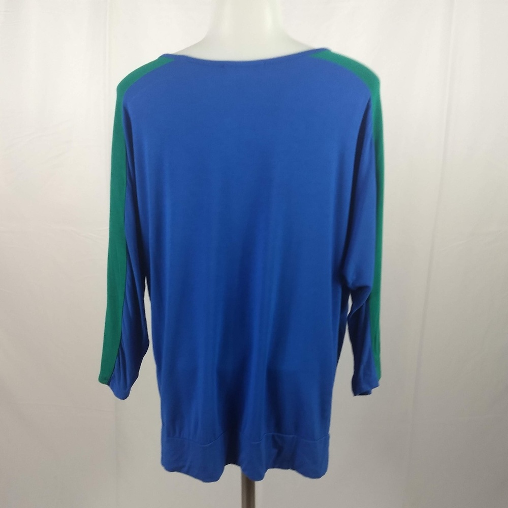 Coldwater Creek Size Small Blue/Green blouse Shirt - Picture 6 of 7